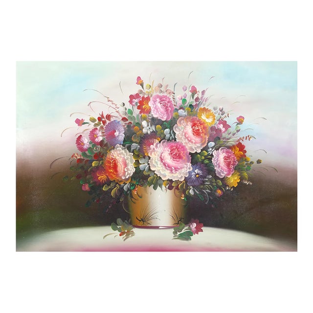 Spring Flowers in Gold Vase (4), Chuju Sheng For Sale