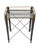 Brass Vintage Maison Jansen Style Hollywood Regency Accent Table | French Neoclassical Brass Lion Head & Paw Feet | Glass Top Side Table For Sale - Image 8 of 15