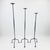 Hand Forged Iron Candelabra Set of 3 (93-113cm) Antique Copper Finish Barley Twist Stem with Arched Base For Sale - Image 6 of 6