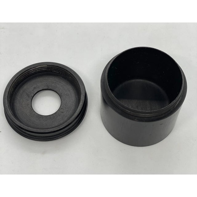 1900 - 1909 1900s Edwardian English Ebony Wood Vanity Hair Receiver For Sale - Image 5 of 11