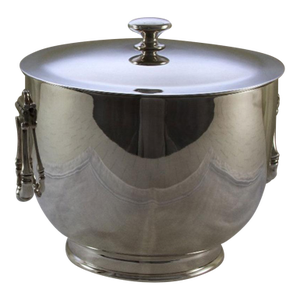 1970’s Vintage/New Silver Ice Bucket With Genuine Thermos Double Wall Glass Lining