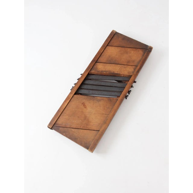 Wood Antique Large Primitive Kitchen Mandolin For Sale - Image 7 of 9