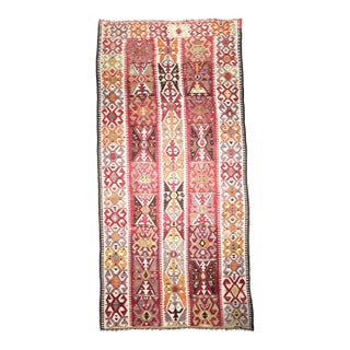 Vintage Turkish Tribal Kilim With All Over Design For Sale