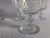 Midcentury clear crystal light weight wine glasses, no makers mark. Excellent condition. 5.25”H X 3.25” W