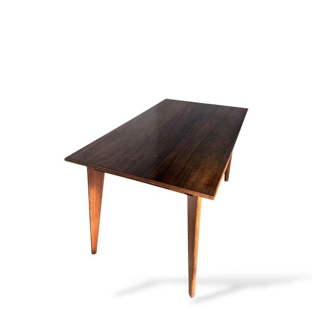 Mid-Century Rectangular Walnut Dining Table with Tapered Legs, 1960s For Sale - Image 9 of 12