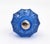 Traditional Pair of Vintage 1.125 In. Blue Glass Cabinet Knobs For Sale - Image 3 of 6