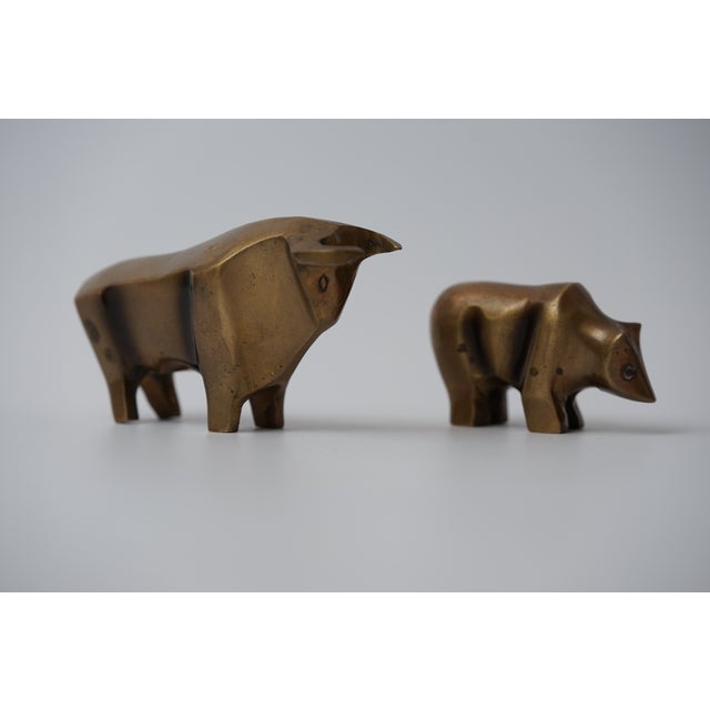 1980s Bull and Bear Stock Exchange Bronze According to Reinhard Dachlauer, 1980s, Set of 2 For Sale - Image 5 of 13