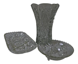 Anchor Hocking Star of David Glass Pieces- Set of 3