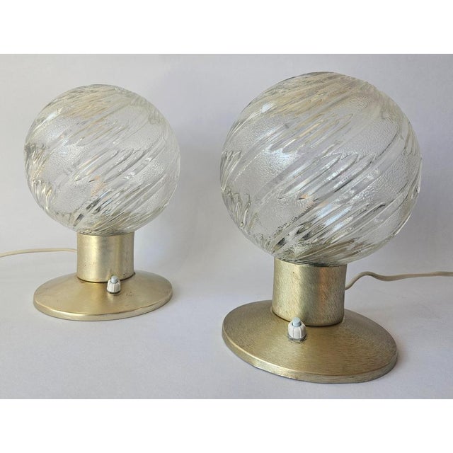 Mid-Century Table Lamps in Aluminum and Glass from Richard Essig, Germany, 1970s, Set of 2 For Sale - Image 4 of 13