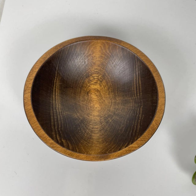 Wood Vintage Handmade Wooden Bowl Made in Vermont For Sale - Image 7 of 7