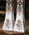 White Pair of 19th Century French Hand-Painted Faience Trumpet Vases For Sale - Image 8 of 11