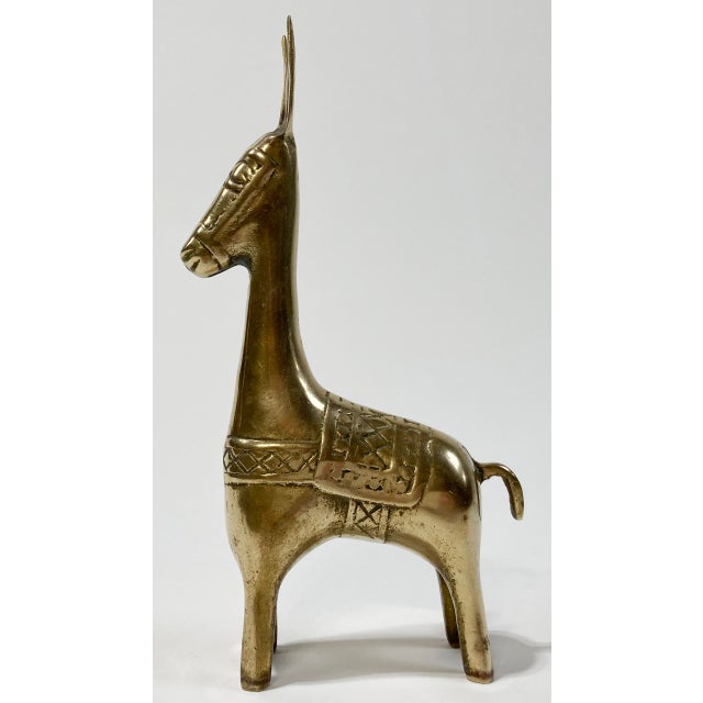 Vintage Brass Burro Figure For Sale - Image 4 of 6