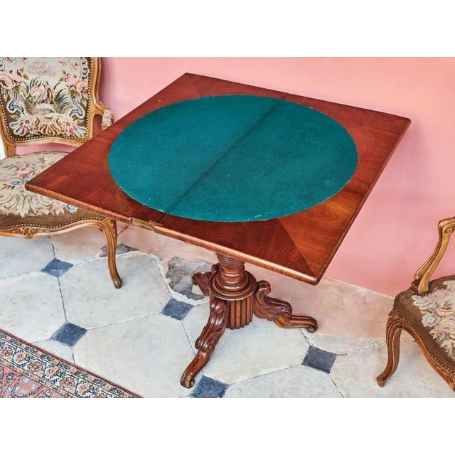 Antique Extendable Game Table For Sale - Image 6 of 8