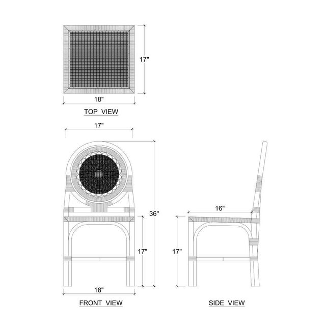 Bohemian Rattan Side Chair For Sale - Image 17 of 17