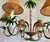 Metal Late 20th Century Palm Beach Regency 6-Light Tole Palm Tree Chandelier With Shades For Sale - Image 7 of 10