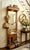Traditional Vintage Faux Bamboo & Woven Rattan American of Martinville Mirrored Hall Tree Umbrella Stand Coat Rack For Sale - Image 3 of 8