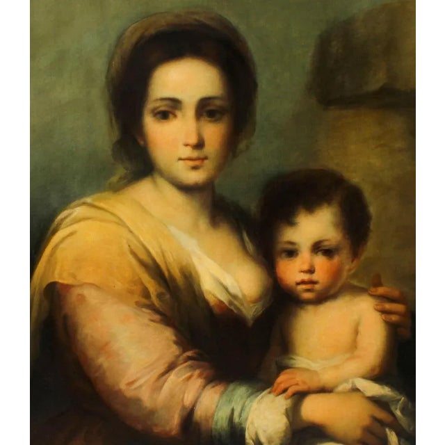 After Bartolomé Esteban Murillo, Our Lady of the Rosary, 19th Century, Oil on Canvas, Framed For Sale - Image 6 of 18