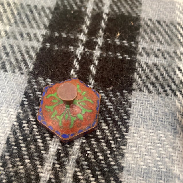 1970s Metal Asian Chinoiserie Box Cloisonné For Sale - Image 5 of 7