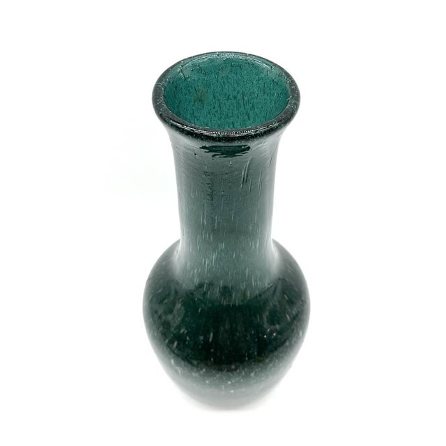 1960s Tourmaline Green Vase in Foam Glass, 1960s For Sale - Image 5 of 12
