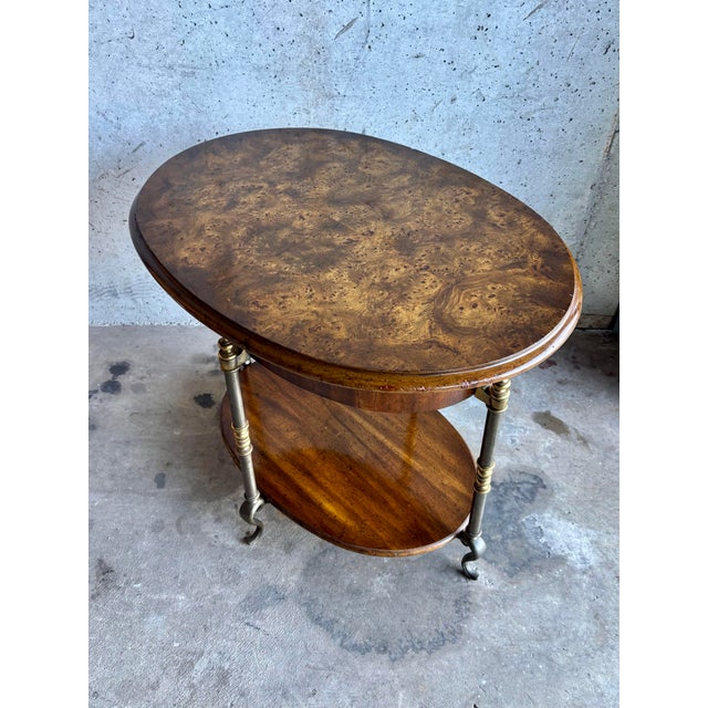 This elegant vintage two-tier occasional table by Weiman showcases the brand’s refined approach to traditional luxury...