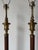 Metal Vintage Neoclassical Style Brass & Leather Column Floor Lamps — A Pair For Sale - Image 7 of 12