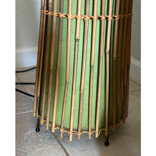 Mid-Century Modern Late 20th Century Floor-Lamp Bamboo 44 Inch Tall For Sale - Image 3 of 8