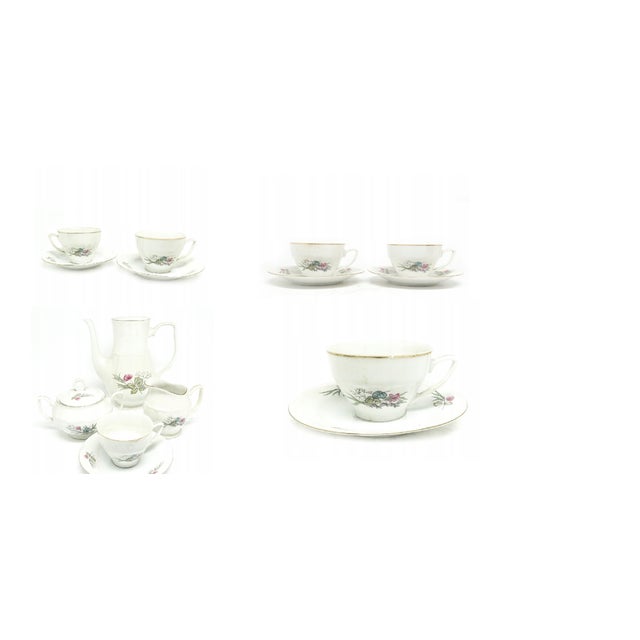 Beige Coffee Set from Porcelain Factory Bogucice, Poland, 1960s, Set of 15 For Sale - Image 8 of 18