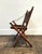 Hollywood Regency Vintage 1970s Faux Bamboo and Leather Folding Chair For Sale - Image 3 of 9
