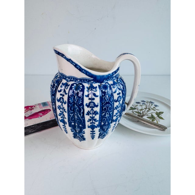 Ceramic Late 19th Century Mintons Blue and White Queensberry Pitcher For Sale - Image 7 of 7