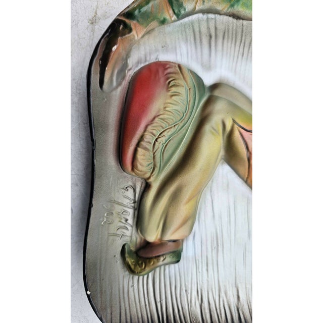 Sculpture Materials Plaster Decoration of African Woman by G. Monot, 1962 For Sale - Image 7 of 11