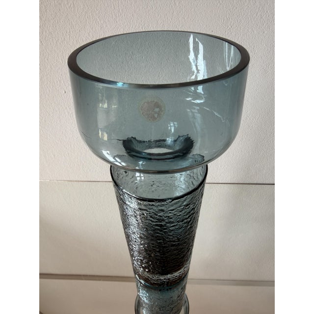 Model 1495 Smoke Blue Safari Vase by Tamara Aladin for Riihimäen Lasi, 1970s For Sale - Image 9 of 13