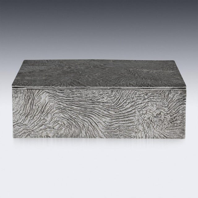 20th Century Solid Silver Samorodok Cigar Box from Tiffany & Co, 1970s For Sale - Image 11 of 15