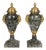Sea Green Marble and Gilded Bronze Cassolettes, Set of 2 For Sale