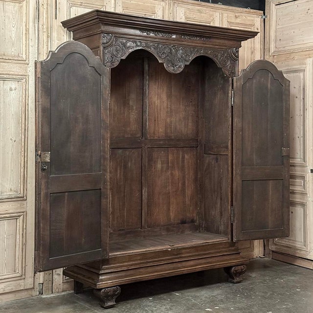 Grand 18th Century Country French Louis XIV Armoire For Sale - Image 13 of 18