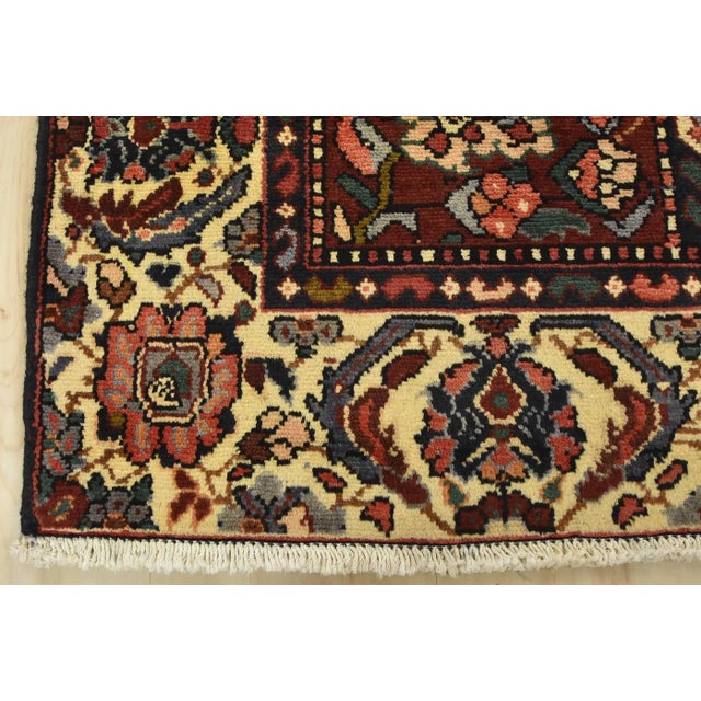Vintage Oriental Rug 5'2'' X 7'11'' Multicolor Wool Hand-Knotted Carpet For Sale - Image 10 of 12