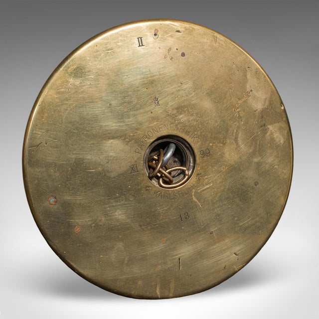 Large Vintage Alarm Gong, Oriental, Hardwood Chime Stand, Brass, Art Deco, 1930 For Sale - Image 12 of 12