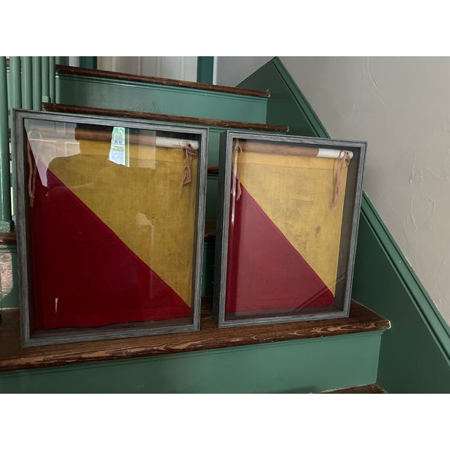 World War 2 Era Vintage Nautical Signal Flag For Sale - Image 4 of 7