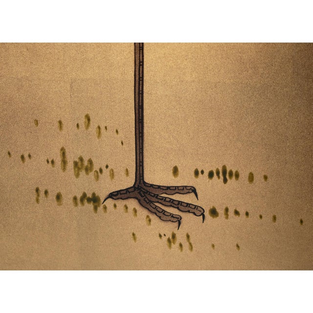 "Red-Crowned Cranes", Painted Chinese Screen For Sale - Image 14 of 18