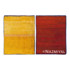 Nazmiyal Collection Vintage Solid Abstract Double Sided Moroccan Reversible Rug