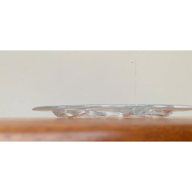 Orrefors Large Vintage Swedish Glass Plate from Orrefors For Sale - Image 4 of 18