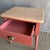 Salmon Painted Night Stand or Side Table in Salmon Pink With Natural White Oak Top For Sale - Image 8 of 10