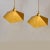 Mid-Century Modern Belgian Brass Umbrella Shaped Pendant Lamps, 1970s, Set of 2 For Sale - Image 3 of 12
