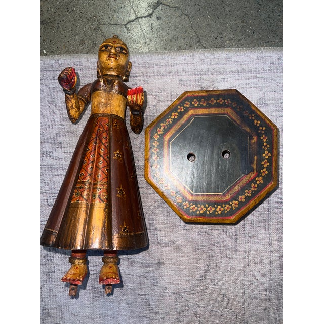 1900 - 1909 1920’s Hand Carved and Painted Indian Gangaur Goddess and God Idols For Sale - Image 5 of 7