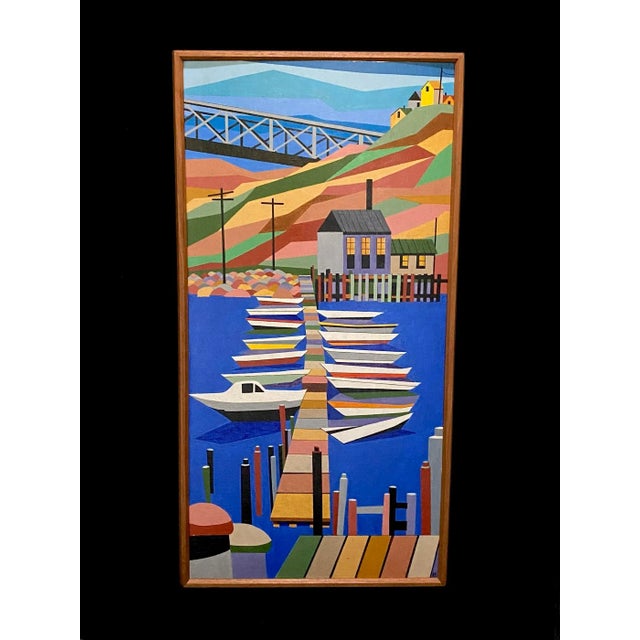 Abstract Expressionism Barbara Stonecipher Painting on Canvas Board Titled Noyo #7 C. 1965 For Sale - Image 3 of 9