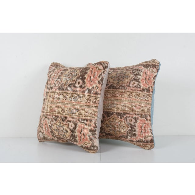 Mid-Century Modern Turkish Carpet Cushion Cover - A Pair For Sale - Image 3 of 4