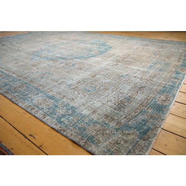 1940s Vintage Distressed Oushak Carpet - 7'6" X 10'8" For Sale - Image 5 of 13