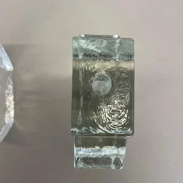 Brutalist German Rock Glass Vases attributed to Peill and Putzler, 1970s, Set of 2 For Sale - Image 15 of 18