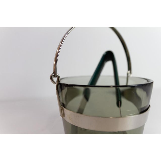 Swedish Glass Ice Bucket by Sven Palmqvist for Orrefors, 1960s. For Sale - Image 9 of 17