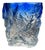 Large Brutalist Cobalt Blue Art Glass Vase by Kaj Blomqvist for Kumela, Finland, 1970s For Sale