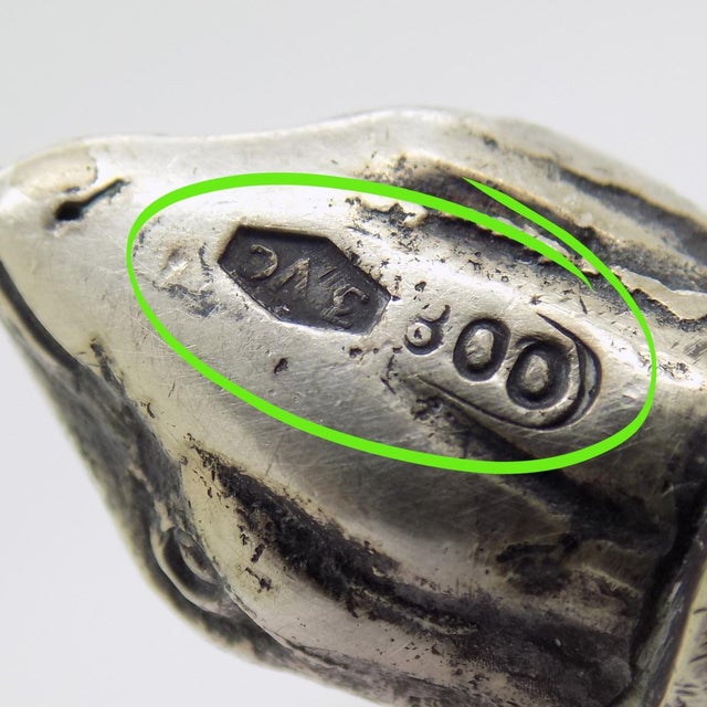 3.66-oz. Vintage Italian Handmade Genuine Silver Large Turtle Decorative Box, Made in Vercelli (Italy) For Sale - Image 10 of 12